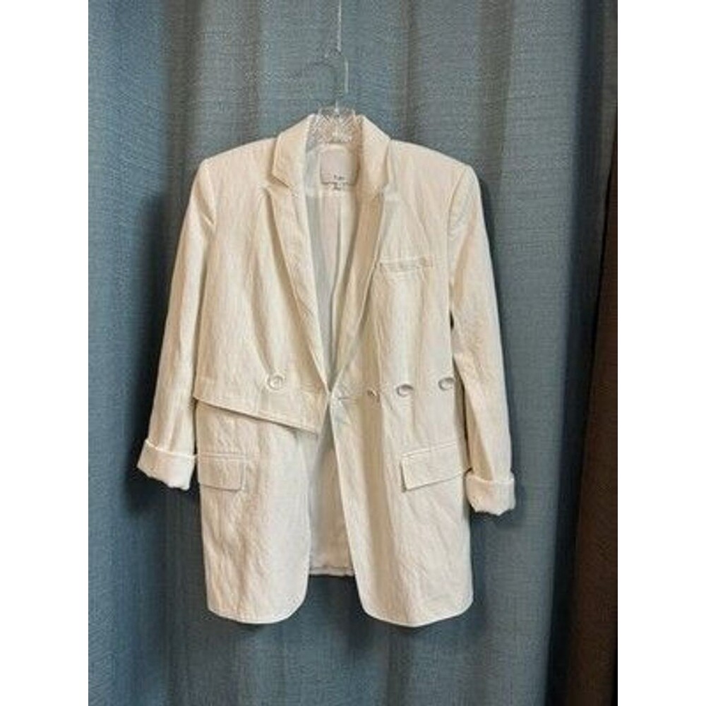 Tibi OVERSIZED Trendy Long Cream Blazer Jacket Size 4 (++?) NWOT